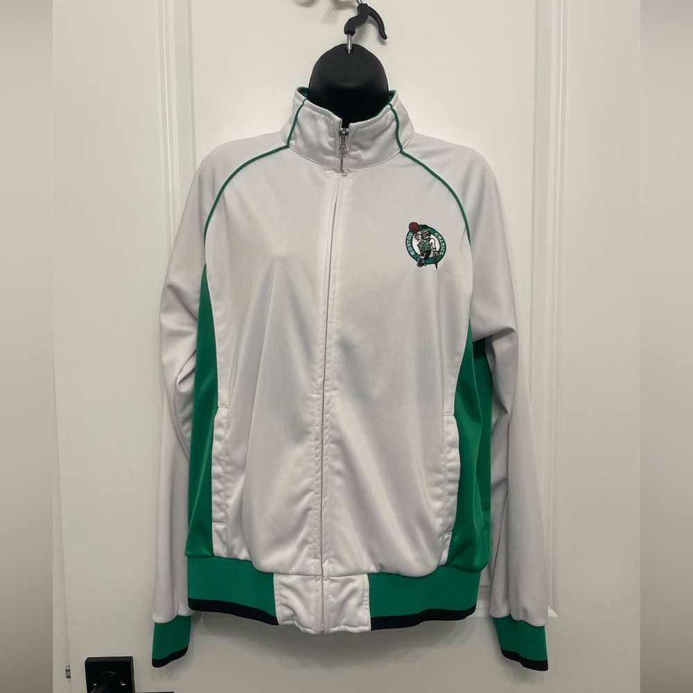 Boston Celtics G-III 4Her by Carl Banks Women's Platinum Glitter Track Jacket